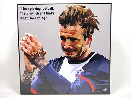 [New No. 9] Pop Art Panel David Beckham Soccer, artwork, painting, portrait