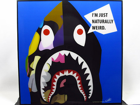 [Новый № 299] Поп-арт-панель JAWS, произведение искусства, Рисование, Портреты
