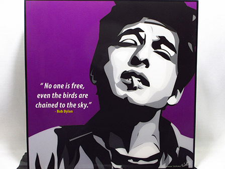 [Новый №487] Поп-арт-панно Боб Дилан, произведение искусства, Рисование, Портреты
