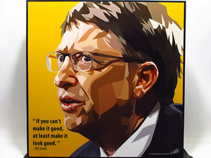 Art hand Auction [Neu Nr. 483] Pop Art Panel Bill Gates, Gründer von Microsoft, Kunstwerk, Malerei, Porträts