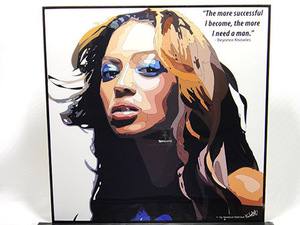Art hand Auction [Nouveau n°488] Panneau pop art Beyoncé Knowles, Ouvrages d'art, Peinture, Portraits