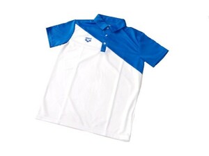 [ new goods ]arena/ Arena sport polo-shirt with short sleeves ARN-6333[SS] white / blue * shirt men's motion swim swimming ..