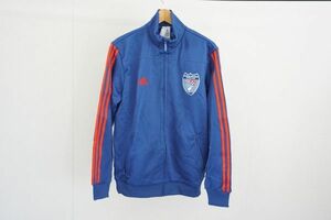 【即決】adidas アディダス メンズ トラックジャケット ジャージ タグ付き 裏地あり ENYIMBA FC ３本ライン 青系 サイズ:XO 【772806】