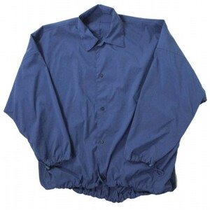 URU ウル 22SS 日本製 TASLAN NYLON - LONG SLEEVE SHIRTS タスランナイロン ロングスリーブシャツ 22STN01 2 BLUE オーバーシャツ g7627