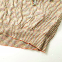 新品 LOEWE x Paula's Ibiza ロエベ 19AW 別注 PAULA NET SWEATER マルチボーダーフリンジクルーネックニット H3299250SM M セーター g7368_画像6