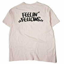 FEELIN' FELLOWS LOGO PRINT TEE ロゴプリントTシャツ XL ピンク 半袖 GILDAN トップス g7597_画像2