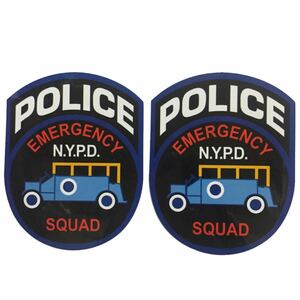 NYPD ニューヨーク市警 ESU ダイカットステッカー 防水 ステッカー ２枚セット