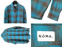 22A/W NOMA t.d. Ombre Plaid Shirts 4 ノーマティーディー オンブレチェック ビッグシルエット ネルシャツ ブルー オーバーサイズ_画像2