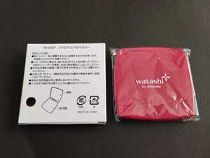  Shiseido watasi plus compact mirror magnifying glass attaching red hand-mirror pocket mirror red 