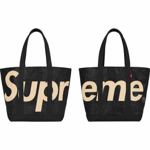 Supreme Raffia Tote bag シュプリームラフィア トート バッグ BLACK ブラック 黒