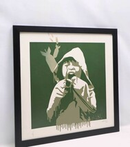 真作 Amp シルクスクリーン「Kwan クワン」画寸 40cm×40cm タイ人作家 バンクシー彷彿 現代芸術アーティスト アンプ 2007年作品 5384_画像9