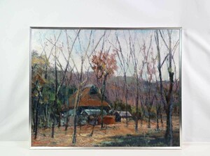 Art hand Auction असली हिरोको सुजुकी बड़ी तेल पेंटिंग सतोयामा में शरद ऋतु आयाम 91 सेमी x 73 सेमी F30 किफू-काई सदस्य, दूरदराज के पहाड़ी गांव में एक छोटा सा पुराना घर और शरद ऋतु में आसपास के जंगल 5626, चित्रकारी, तैल चित्र, प्रकृति, परिदृश्य चित्रकला