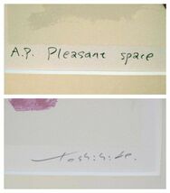 真作 福本吉秀 リトグラフ「Pleasant Space」画寸 22×32cm 兵庫県出身 版画工房設立 透明感ある色調と繊細な優しさに満ちた美しさ 4136_画像8