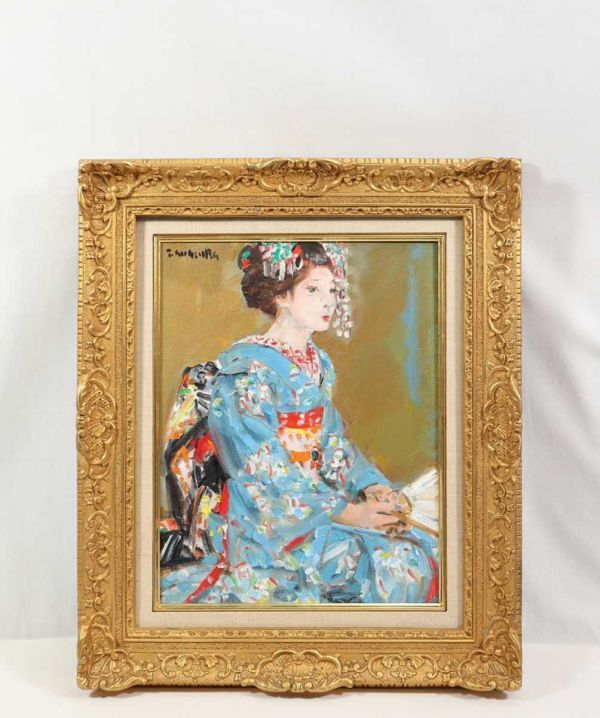 年最新Yahoo!オークション  人物画 舞妓油彩の中古品・新品