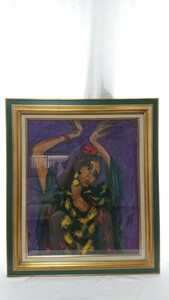 Art hand Auction Genuine work by Keimei Tatei, 1991, oil painting from his final years, Dancing Gypsy, size F12, born in Keijo, Korea (now Seoul), member of the New Artists Art Association, Keimei Tatei, 1751, Painting, Oil painting, Portraits