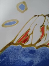 川口正治 セラミックアート「富士」画寸 24cm×27cm 愛知県出身 二紀会会員 シンプルな構成の中にも味わい深い富嶽の作品 3273_画像6