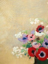 オディロン・ルドン Odilon Redon 最晩年期複製「大きな緑の花瓶と花」画寸 61cm×71cm　仏人作家 象徴主義 夢、幻想、想像力の世界 6290_画像6