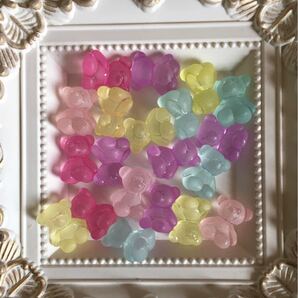 立体くまちゃんビーズ 20個