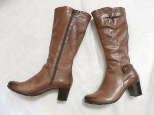 MEPHISTO* original leather long boots *US7*24* France made * trying on only * rank N* search ....24