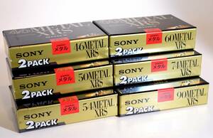 SONY METAL XRS cassette tape all shaku comp set 46/50/54/60/74/90min 2pack unopened 