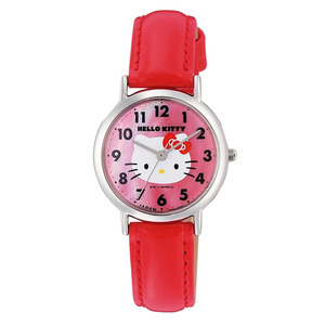  Citizen wristwatch Hello Kitty waterproof leather belt made in Japan 0017N002 red 4966006059830