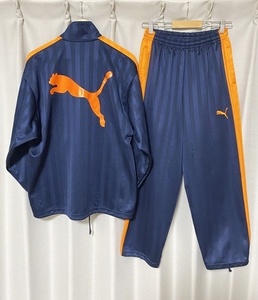  beautiful goods *[PUMA] orange × navy jersey top and bottom set S-M Puma 862220 862221