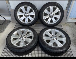 三菱 デリカ D:5 純正 225/55R18 7J+38 5穴 PCD114.3 18インチ 2017年製 スタッドレスタイヤホイール 4本セット