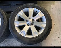 三菱 デリカ D:5 純正 225/55R18 7J+38 5穴 PCD114.3 18インチ 2014年製 タイヤホイール 4本セット_画像3