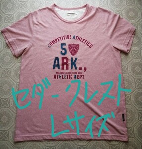 セダークレスト Tシャツ 薄いピンク Lサイズ