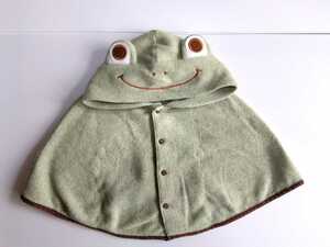  frog Chan poncho widely put on ...... green ( green ) 50~70 SPUNKY KIDS SK X*mas.HALLOWEEN. fancy dress also! protection against cold easy to do 