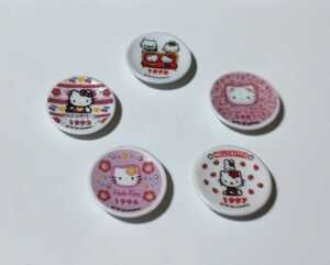 サンリオ キティ Hello Kitty 期間限定 30周年記念 ミニ絵皿シリーズ ’75 ’92 ’96 ’97 ’2001 貴重5枚セット 未使用