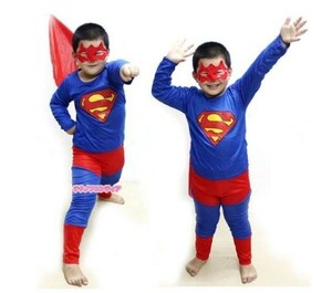  Superman child costume costume play clothes clothes equipment usj Halloween for children S