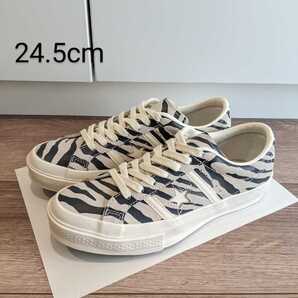 新品 CONVERSE STAR&BARS SUEDE ジャックスター 未使用 24.5cm ゼブラ柄