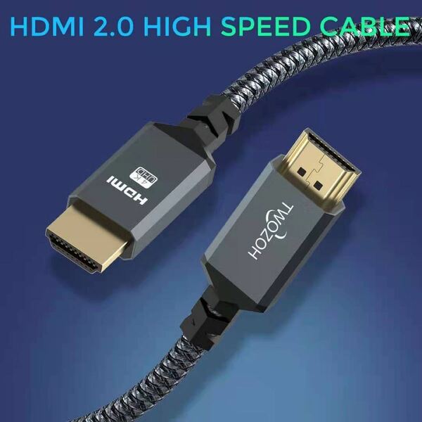 HDMIケーブル10M、HDMI 2.0 4K/60Hz ハイスピード 4K解像度　 HDMI変換 HDMIケーブル