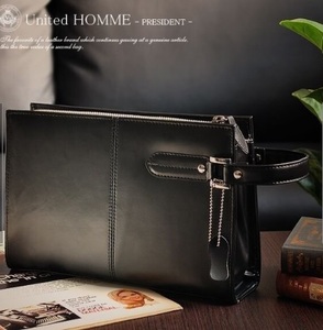  high class horse leather × pig leather men's second bag well-selling goods authentic style original leather brand new goods 