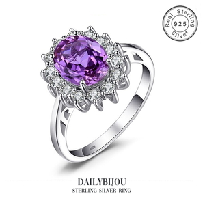 *VVS alexandrite sapphire Princess ring ring 11.5 number * silver 925 platinum finishing popular oval human work compound Diana .CZ