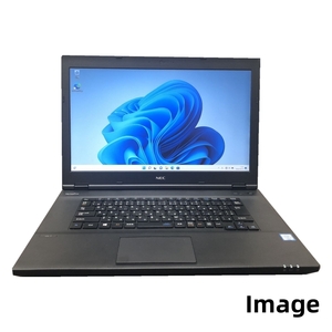 中古ノートパソコン Windows 10 NEC VersaPro タイプVAシリーズ Core i3 第六世代 6100U 2.3G/メモリ8GB/新品SSD 512GB/DVD-ROM/15型ワイド