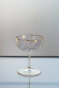 ロブマイヤー 金彩四葉型シャンパン クープグラス Lobmeyr Quatrefoil / 19-20th.C・Austria / 古道具 アンティーク クリスタル C