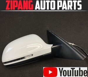 AU114 8K A4 オールロード クワトロ 右ドアミラー 電格式/ウインカー/ヒーター付 ◆LS9R グレイシアホワイト3P 【動画有り】○ ★即決★