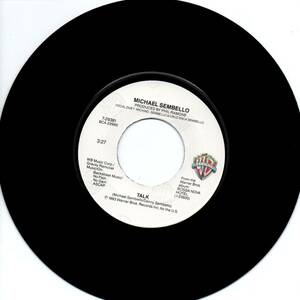 Michael Sembello 「Talk/ Lay Back」米国EPレコード