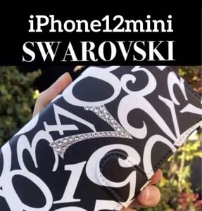  Swarovski use iPhone notebook type iPhone12mini case iPhone12mini cover notebook type smartphone case clear hard case leather case 