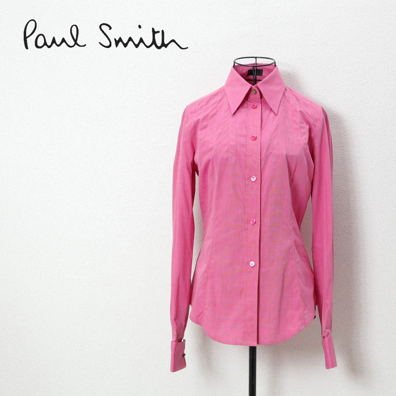 正規登録店 未使用 Paul Smith COLLECTION コットンリネンシャツ L 白 シャツ