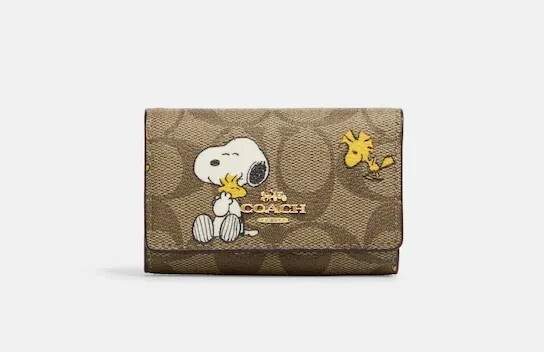 未開封 COACH X PEANUTS ファイブ リング キー ケース シグネチャー ウッドストック スヌーピー コーチ