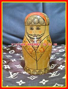 USSR inscription label matoryo- deer doll * rare retro folkcraft goods МАТРЁШКА handicraft sobietoso ream search Russia 