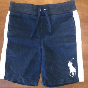 【RALPH LAUREN/ラルフローレン】ショートパンツ　サイズ7/130㎝　ビッグポニー　中古　ネイビー　難あり