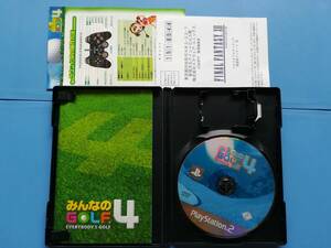 【中古・盤面良好・動作確認済み】PS2　みんなのGOLF4　　ハガキあり