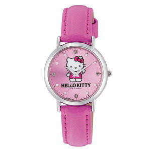  Citizen наручные часы Hello Kitty водонепроницаемый кожа ремень сделано в Японии 0017N003 розовый 4966006059847/ бесплатная доставка 