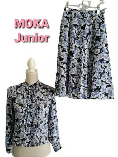 未使用品レベル　MOKA ジュニアー　ジョーゼット素材のセットアップ　スーツ