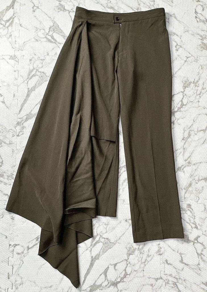 ヨウジヤマモト プールオム 17AW スカルリーフ総柄 ワイドパンツ