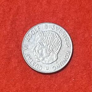 スウェーデン グスタフ6世 グスタフ・アドルフ GUSTAF VI ADOLF 1971年 コイン 海外 外国 硬貨 コイン 銀貨 貨幣 お金 ◆G-126の画像1